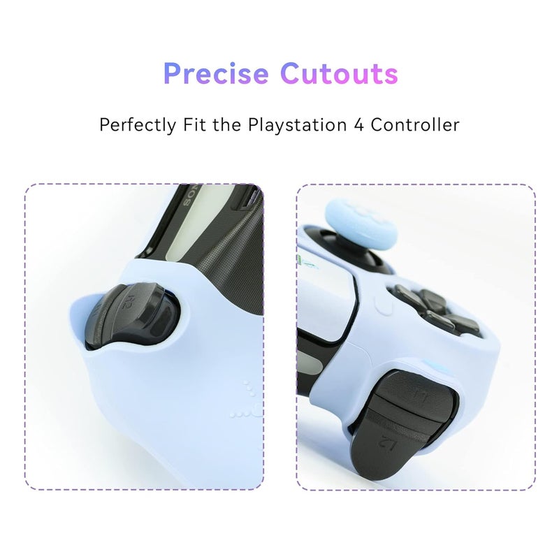 GEEKSHARE Cat Paw Silicone Skin - Compatible with PlayStation4 Wireless Controller, Anti-Slip Protective Cover Case for Gaming Controllers (Blue) - Image 5